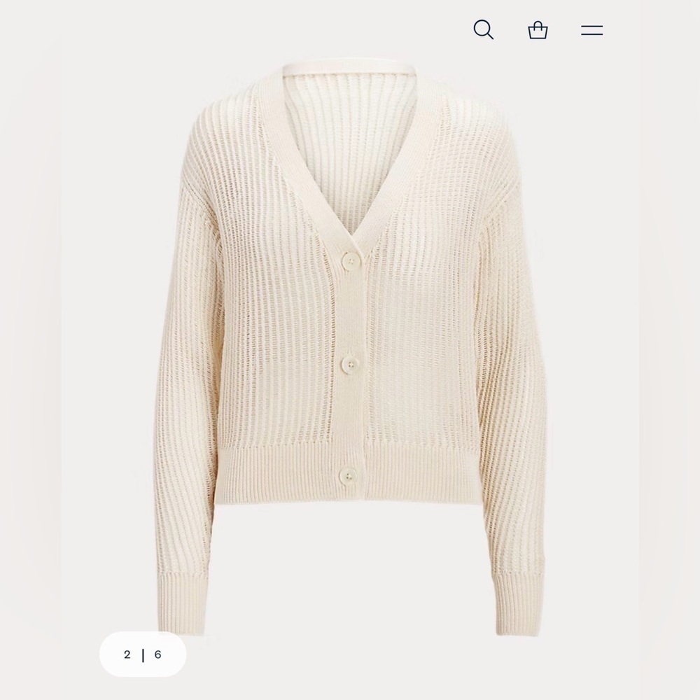 Polo Ralph Lauren Cream Knit Cardigan